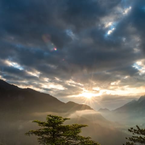 Sonnenaufgang im Gesäuse
